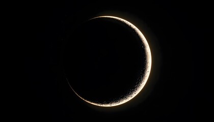 Crescent Moon in Darkness