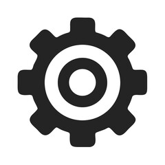 gear icon on white background