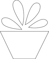 Plotted plant icons, Plant growth icons symbolizing progress, time management, and digital wellness for better life balance, Potted flowers colorful icons for landscape ,Isolated icon