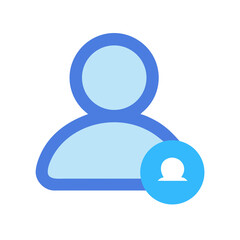 blue icon with a question mark