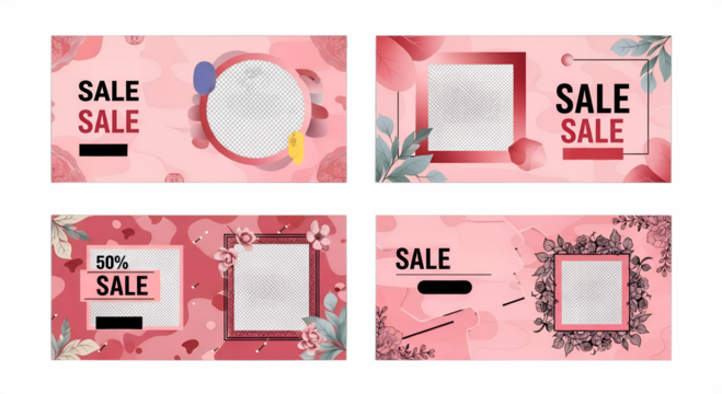 sale, promotion, discount, marketing, banner, design, flowers, pink, retail, advertising, decor, template, aesthetic, placeholders, modern, campaign, buy, shop, fashion, clearance, seasonal, graphics,