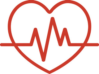 Símbolo conceptual de un corazón con un electrocardiograma que transmite la fuerza de la vida la vitalidad y la resiliencia humana como metáfora universal de continuidad protección y equilibrio