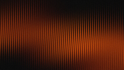 Vertical striped glass background with black and orange gradations. Wavy glass texture, striped frosted surface © Arthapicture