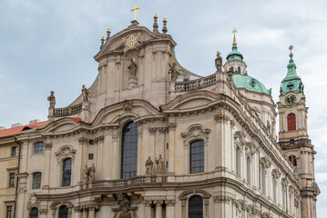 Church of Saint Nicholas, Baroque Roman Catholic Church in Mala Strana district in Prague, Czech Republic
