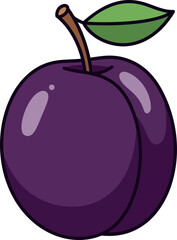 Cartoon Plum Illustration