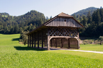 old barn in the mountains, visoko, slovenia
