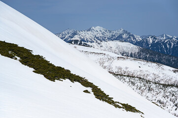 乗鞍岳から望む槍、穂高連峰