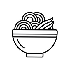 bowl of cereal and fresh fruit vector illustration