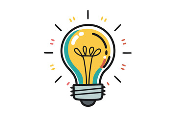 Creative Hands Drawing Light Bulb – Innovation and Idea Concept Illustration