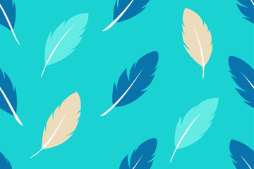 Obraz premium Bird Feather Seamless Background