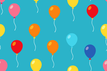 Birthday Balloons Seamless Background