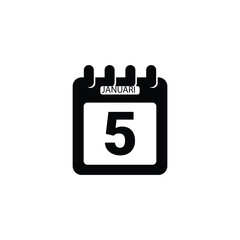 : 5 Januari calender icon