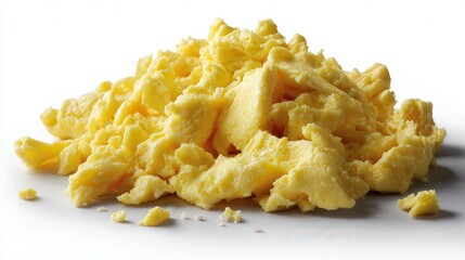 A mound of rich yellow butter, freshly churned, showcases a creamy texture perfect for culinary visuals, Ideal for recipes, food blogs, and culinary marketing materials,