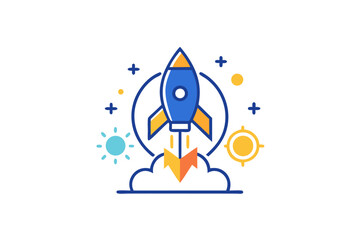 Minimalist vector illustration of two hands sketching a glowing light bulb with a pen, symbolizing creativity, brainstorming, innovation, imagination, and idea generation. Perfect for business present