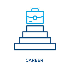 Career Icon Outline Color Style. Vector Illustration For Graphic Design