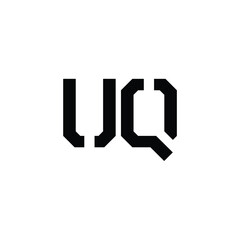 UQ monogram logo design letter text name symbol monochrome logotype alphabet character simple logo
