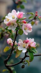 Obraz premium Beautiful blooming apple flowers in spring season