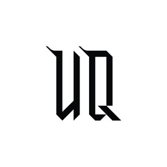 UQ monogram logo design letter text name symbol monochrome logotype alphabet character simple logo
