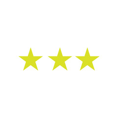 : rating 3 star market icon vector flat.
