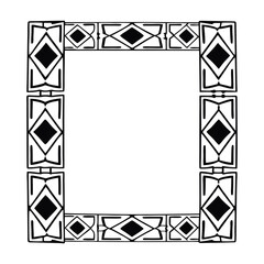 Ornate geometric border design for coloring pages and decorative framing projects