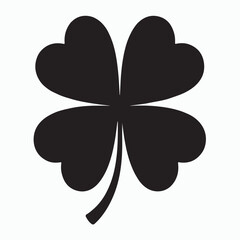 Bold four leaf clover silhouette design