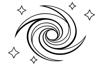 Layered spiral with swirl designed in abstract flow