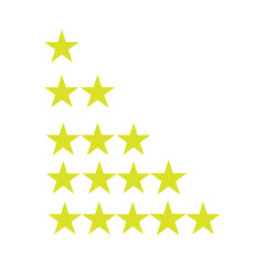  rating star set market icon vector flat