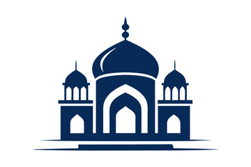 Mosque silhouette minimal very small clean abstract line