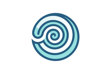 Compact geometric spiral booster abstract decorative element