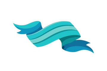 Soft folded ribbon wave cascading downward water style