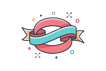 Soft ribbon curves arranged in vertical flowing pattern