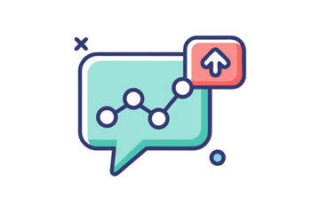 Opinion share icon filled chat bubble social vector