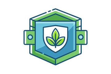 Safe Box Vector Icon Eco Emblem Secure Storage Design