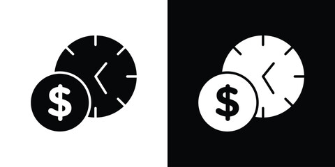 Time is money icon symbol for templates, web design and infographics