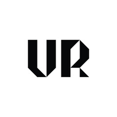 UR monogram logo design letter text name symbol monochrome logotype alphabet character simple logo