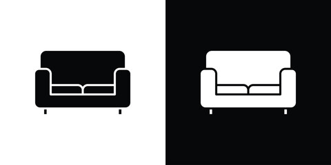 Sofa icon symbol for templates, web design and infographics
