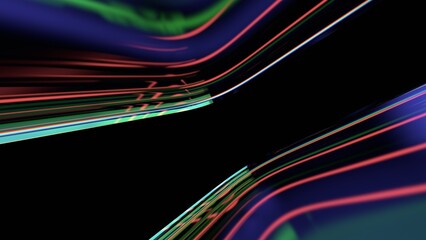 Abstract futuristic design, dark background, 3d render