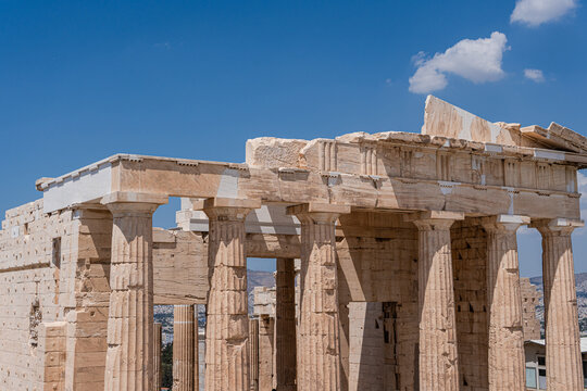 Ancient architecture of the Acropolis of Athens