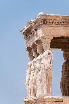Caryatids of the Erechtheion at Acropolis in Athens