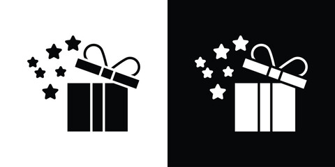 Open gift box icon symbol for templates, web design and infographics