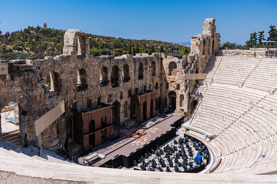 Ancient amphitheater at the Acropolis of Athens