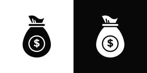 Money bag icon symbol for templates, web design and infographics