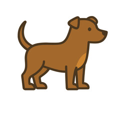 pitbull vector illustration of a dog