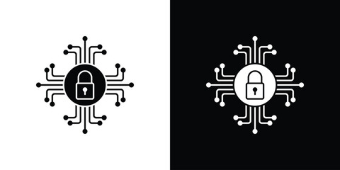 Cyber security icon symbol for templates, web design and infographics