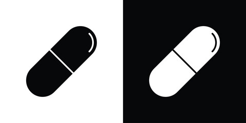 Capsule icon symbol for templates, web design and infographics