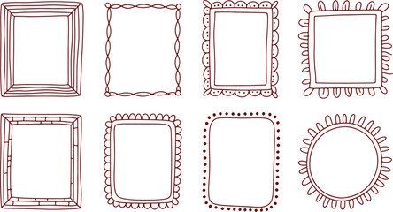 Collection of artistic and decorative borders and frames with unique designs, perfect for scrapbooking and crafting projects