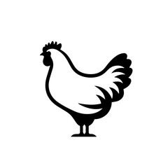 Elegant Hen Vector Illustration – Farm Bird Design