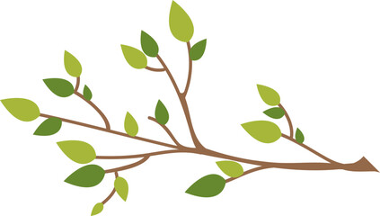 Tree Branch with Leaves 