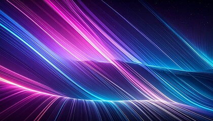 Fototapeta premium A flowing, dynamic abstract with vibrant pink and blue light streaks across a dark backdrop, resembling energy currents