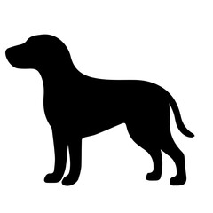 Beagle Dog Silhouette Vector – Standing Side View